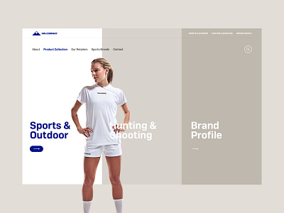 Sports Company Products Page clean flat hero minimal sports ui ux web webdesign