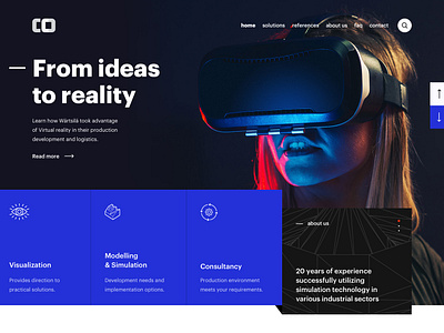 Landing Transition For Vr Company By Joonas Sandell On Dribbble