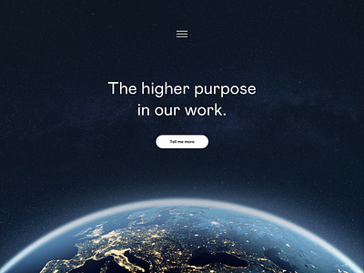 Higher Purpose flat hero landing ui web