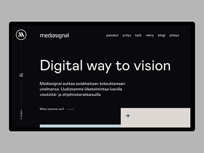 Mediasignal - Landing Page clean flat hero minimal ui web