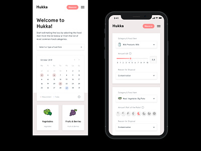 Hukka - Food Waste App Mobile Views