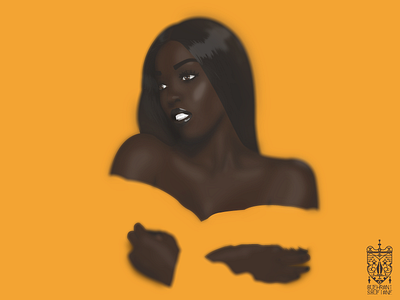 Black beauty art artwork black girl illustration nutella orange vector