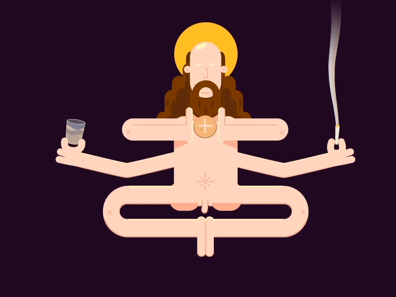 the beginning 2d 2d animation 2d character animation beginning born bread character illustraion jesus morroco shit smoke tea weed