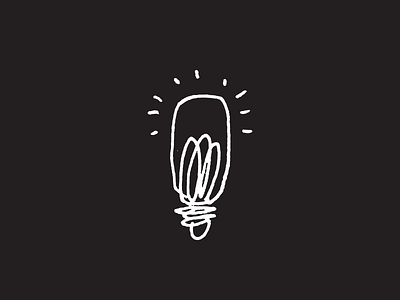 Lightbulb contour doodle hand drawn illustration lightbulb simple sketch