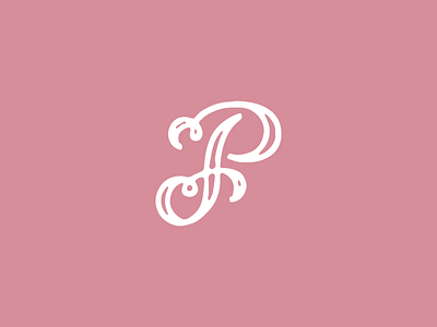 P fancy irregular lettering logo ornate p rough