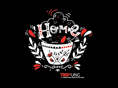 home t-shirt design decorations design home illustration leaves t shirt tea ted tedx unc