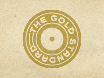 The Gold Standard badge branding design distressed icon illustration logo music record texture vector vinyl vinyl record