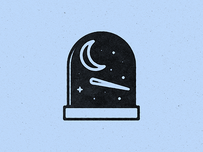 Stargazing design distressed gritty icon illustration logo moon shootingstar space star stargazing stars texture vector