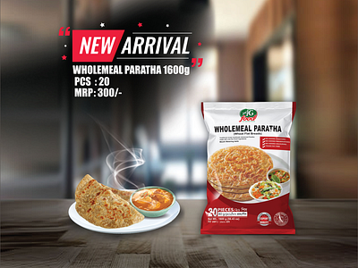 New Arrival! Wholemeal Paratha branding graphic design packsing social media post