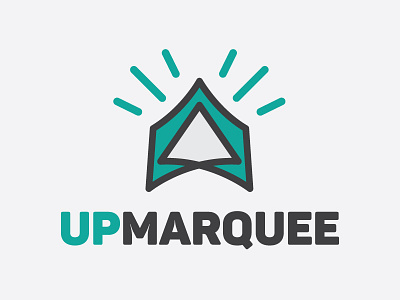 UpMarquee: Brand Identity arrow brand branding concept design icon identity logo marquee panton silhouette tent