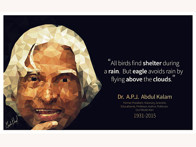 Dr. A.P.J. Abdul Kalam Tribute abdulkalam illustrator inspiring lowpoly missileman tribute