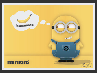Minions Fan Poster baibai banana fanposter illustrator minions poster