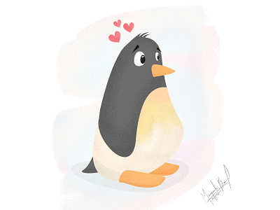Penguin Sketch animals cute love penguin photoshop texture wacom