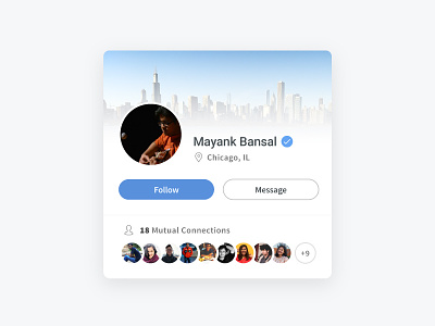 User Profile Card cards networking profile social ui ux