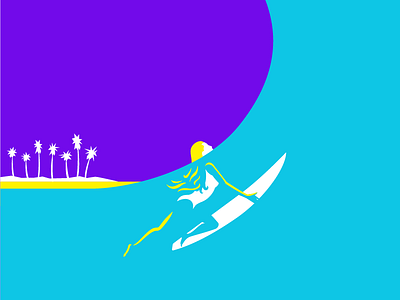 Duckdive beach clean color duckdive graphic illustration minimal ocean simple surf