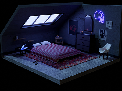 Room in 3d/ study