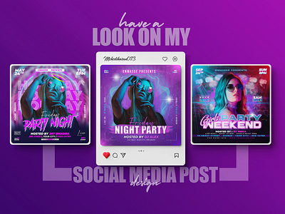 Social Media Post design for Night Party