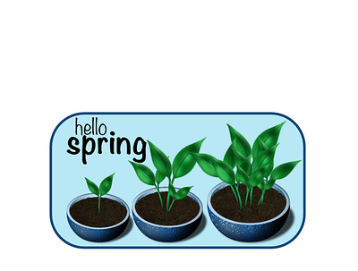 Hello Spring! affinity designer illustration isometric illustration plants vector illustration