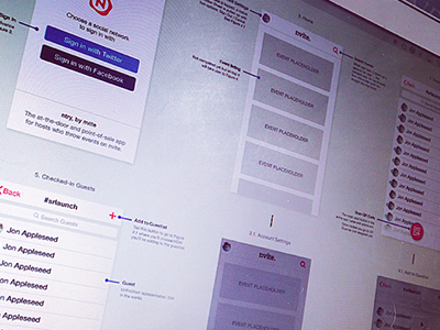 Mobile Design Strategy events iphone mobile nvite spread wireframes workflow