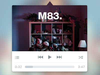 Music mini player menu app music rdio rebound spotify