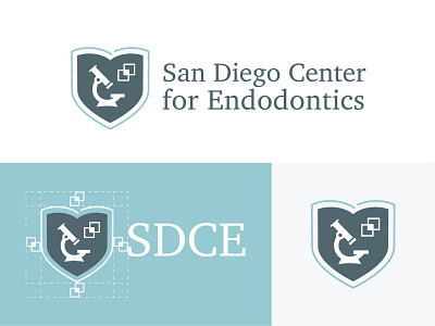 Endodontics Rebrand branding collegiate dental dentist identity illustrator logo medical rebrand redesign shield