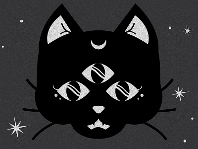 Magic Cat cat inktober 2018 magic spell vectober vector illustration