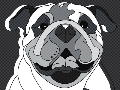 Drool Dog black and white dog drool inktober inktober 2018 vectober vector