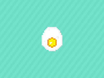 Pixel Egg egg food icon icon design pixel art saturated vector