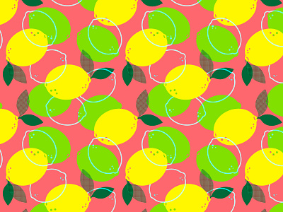Citrus Summer Pattern citrus illustrator lemon lime pattern pattern design patterns pink repeatable summer vector zesty