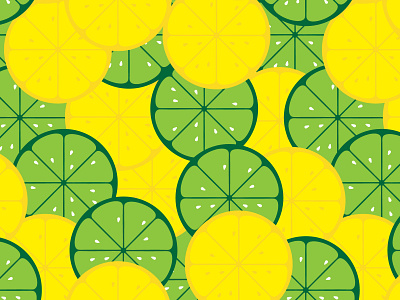 Lemon lime lemon lime lime green pattern repeatable summer vector yellow