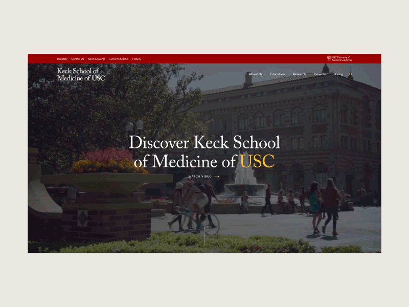 USC Keck School Of Medicine design interaction design keck masks motion design ui usc ux video web