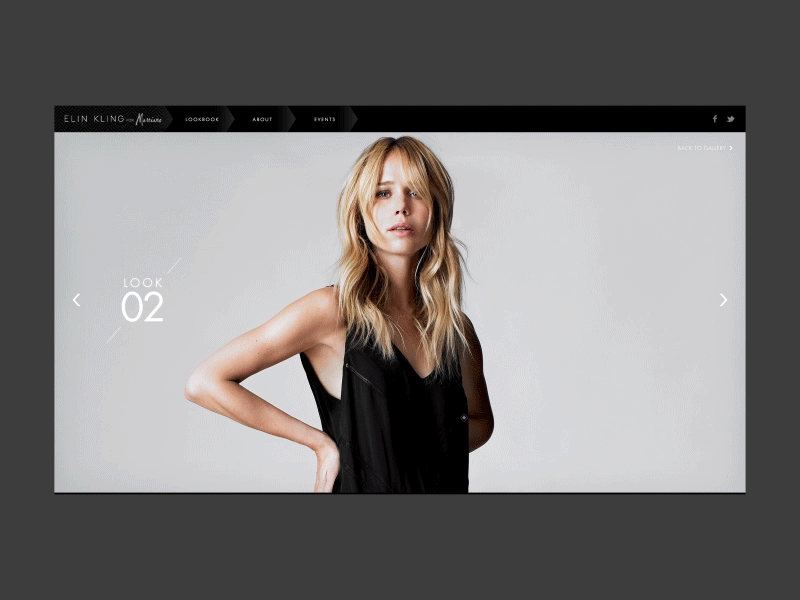 Lookbook Detail View detail fashion guess hover interaction design lookbook motion design ui ux