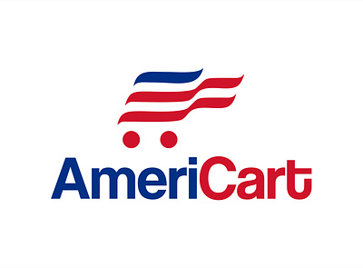 Logo for AmeriCart brand identity branding graphic design logo logo design