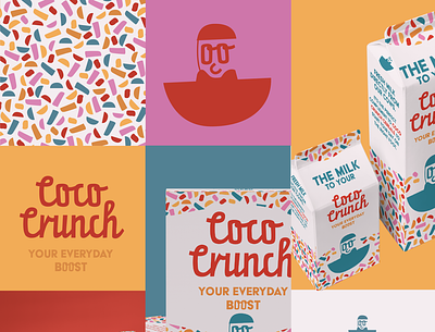 Coco Crunch cereal brand branding branding cereal brand design food branding freelancer graphic design graphic designer illustration logo logo design logotype packaging typhography visual identity
