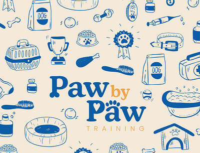 Paw by Paw animals branding design dog dog food dog training doglover dogs freelancer graphic design logo logotype packaging pattern pets training