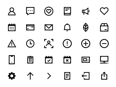 Icons Library (WIP) by Rais Ahmed for Freshly on Dribbble