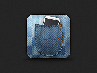 Pocket Phone Icon blue denim icon jeans phone pocket