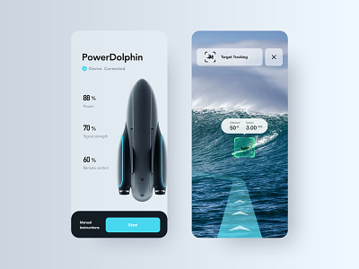 tracking boat app design surfing tracking ui water