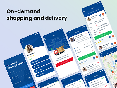On-demand shopping and delivery application app online shipping shopping ui
