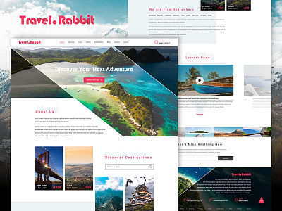 Travel with Rabbit destination sea travel web world