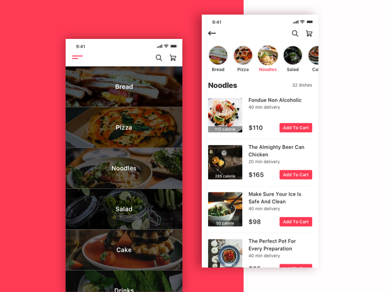 TFood App by Thao Nguyen on Dribbble