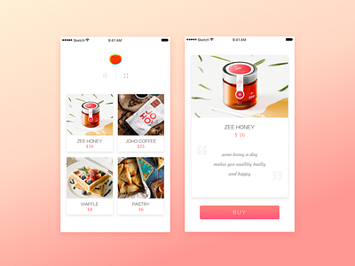 食物派UI风格尝试 card form，food，online retailers ui