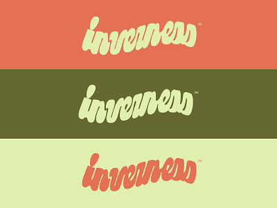 Inverness Brand Colors 2022 brand identity branding color palette colors custom type design drink green inverness lime green logo logotype orange organe pink type whiskey