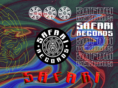 SAFARI Records Branding elements branding design logo