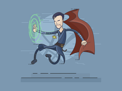 Doctor Strange art design illustration line movie ui