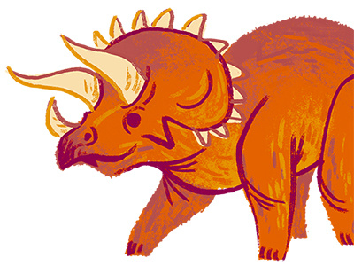 Triceratops digital illustration dinosaur triceratops