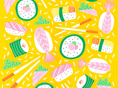 Sushi & Nigiri Pattern Design