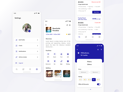 Hotel Booking Mobile App by Vishwani Vilochana on Dribbble