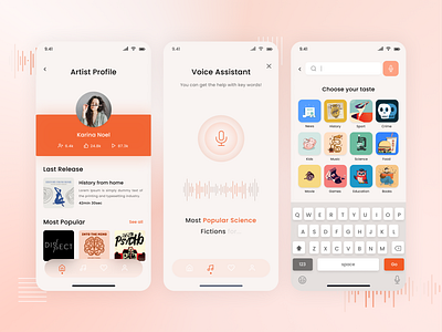 Podcast App app app design audio audiobook listen minimal mobile ui modern modern app design music music app music player off air on air player podcast podcats sound streaming user interface