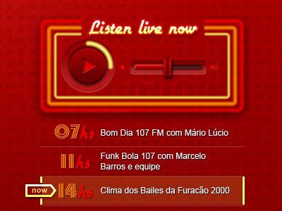 Radio player player radio ui website